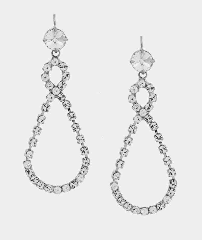 Crystal star drop Earrings - Image 2